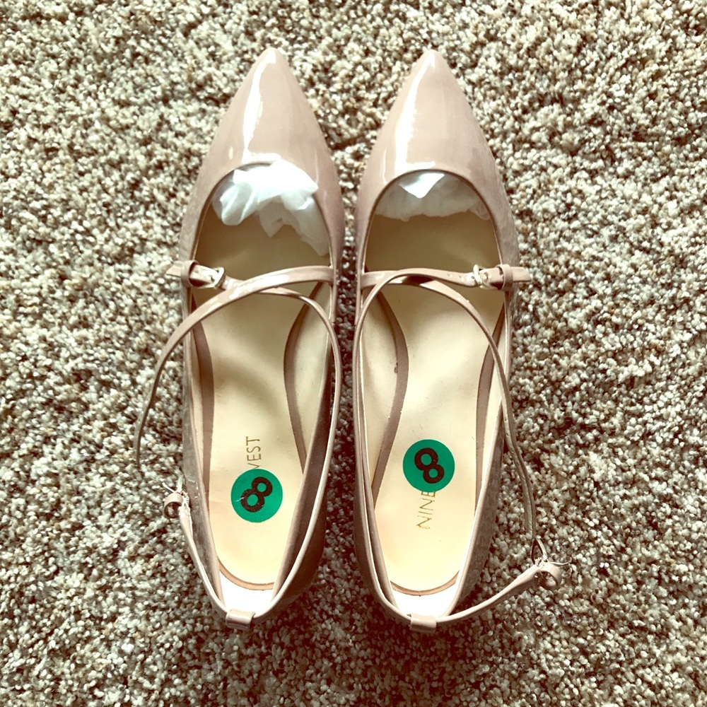 Nine west nude flats